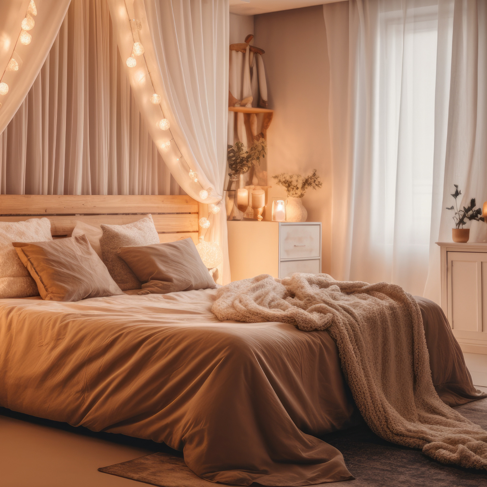 Eine gemütliche Schlafumgebung im Hygge-Stil